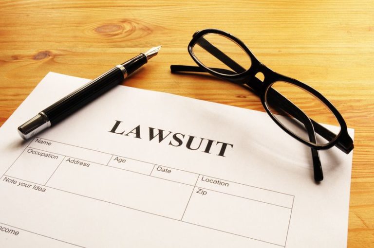 Lawsuit form or document in business office