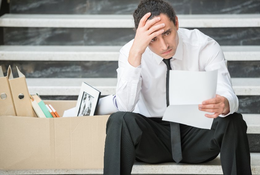 Frustrated employee after termination of employment