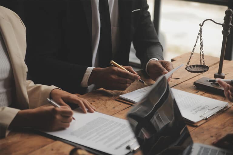 A photo of a lawyer and a client during Reciprocity Agreements