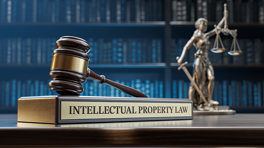 An image of a intellectual propery law book
