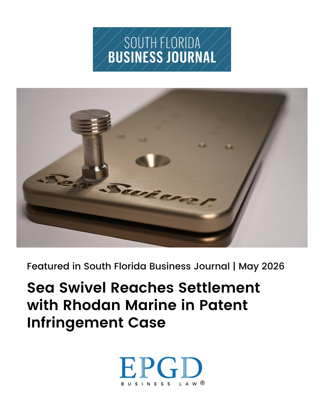 Sea swivel Reaches Settlement with Rhodan Marine