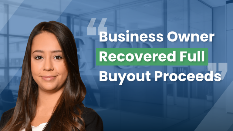 minority business owner recovers buyout